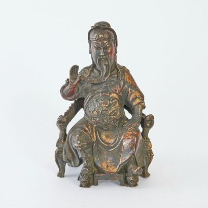 A Chinese Qing Dynasty Bronze Guan Yu Statute