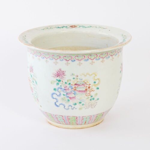A Chinese Qing Dynasty Famille-rose 'Auspicious' Planter