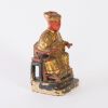 A Chinese Ming Dynasty Painted Wooded Figure of Deity AND A Chinese Qing Dynasty Gilt and Painted Wooden Shrine - 5
