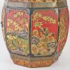 A Chinese Red Lacquer and Gilt Carved 'Bird and Flower' Wooden Garden Stool - 3