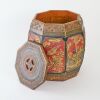 A Chinese Red Lacquer and Gilt Carved 'Bird and Flower' Wooden Garden Stool - 5