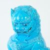 A Pair of Chinese Mid 20th Century Blue-glazed Lion Ornaments - 5