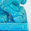 A Pair of Chinese Mid 20th Century Blue-glazed Lion Ornaments - 10