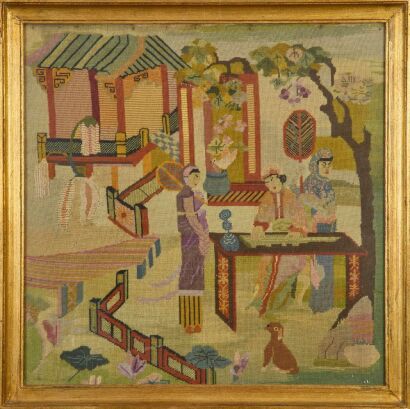 A Chinese 18th&ndash;19th Century Embroidered &lsquo;Figural&rsquo; Textile