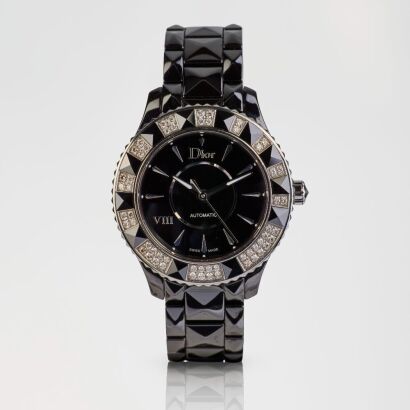 Ceramic, 34mm Christian Dior VIII Diamond Automatic Wristwatch, circa 2019-2020