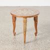 An Indian Hardwood and Bone-Inlaid 'Bird and Flower' Round Table