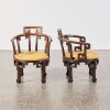 A Pair of Chinese Hardwood Horseshoe-back Armchairs - 2
