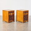 A Pair of Chinese Carved Wood Bedside Cabinets - 4