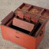 A Set of Two Chinese Red Lacquer Wooden Chests - 3