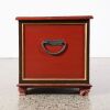 A Chinese Qing Dynasty Red Lacquer and Gilt Carved Panel Tea Table - 4