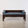 A Chinese Aged Hardwood ' Auspicious Floral' Long Armchair