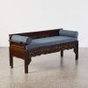 A Chinese Aged Hardwood ' Auspicious Floral' Long Armchair - 3