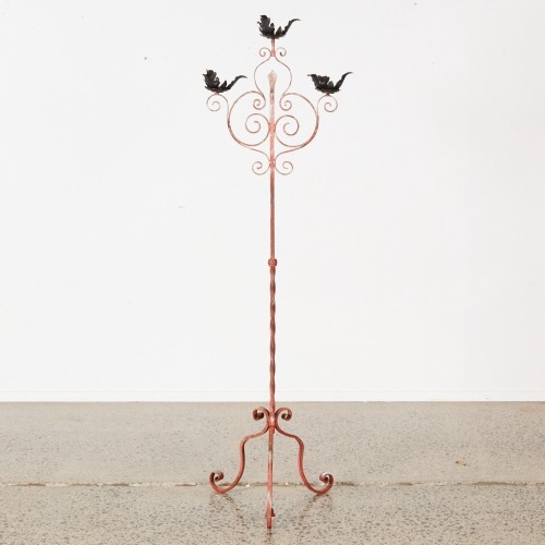 A Spanish Ecclesiastical Iron Candelabra