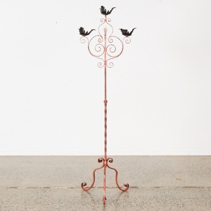 A Spanish Ecclesiastical Iron Candelabra