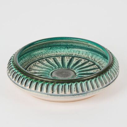 A Johgus Bornholm Art Deco Pottery Bowl, Denmark
