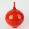 A Large Orb Vase by Peter Collis in Red
