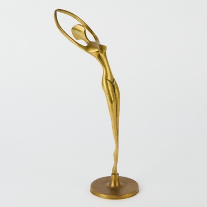 An Art Deco Brass Ballerina