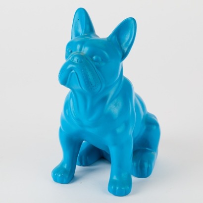 A French Blue Bull Dog Figure