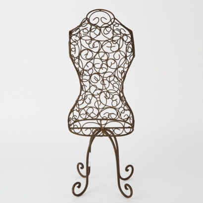 A Wrought Iron Dress Form Model