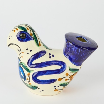 A Hand-Painted Ceramic Rooster From Majorca