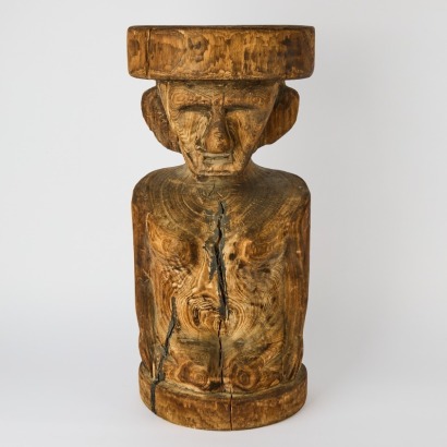 A Hand Carved Wooden Side Table