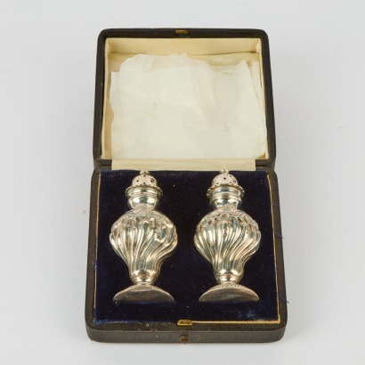 A Sterling Silver Salt And Pepper Shaker