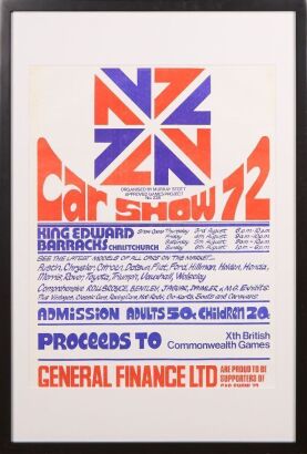 A Commonwealth Games 1974 Car Show Framed Poster