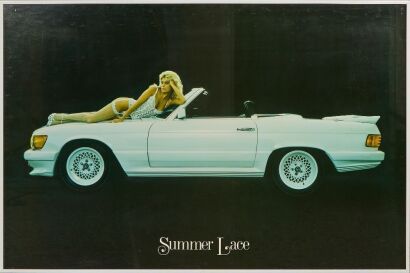 A Racy Eighties Mercedes Framed Poster