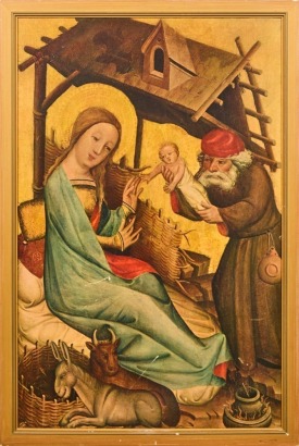 The Nativity by Meister Bertram Vintage Print