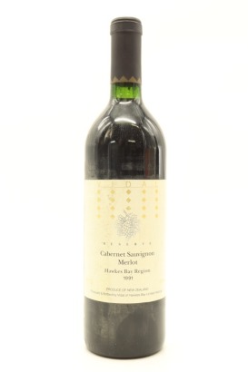(1) 1991 Vidal Estate Reserve Cabernet Sauvignon Merlot, Hawke's Bay