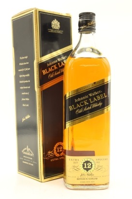 (1) Johnnie Walker Black Label Extra Special Duty Free Blended Scotch Whisky, 43% ABV, 1000ml (GB)