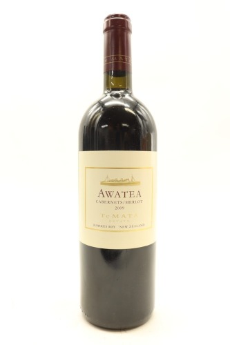 (1) 2009 Te Mata Estate Awatea Cabernets Merlot, Hawke's Bay