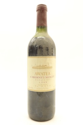 (1) 1988 Te Mata Estate Awatea Cabernets Merlot, Hawke's Bay (MS)