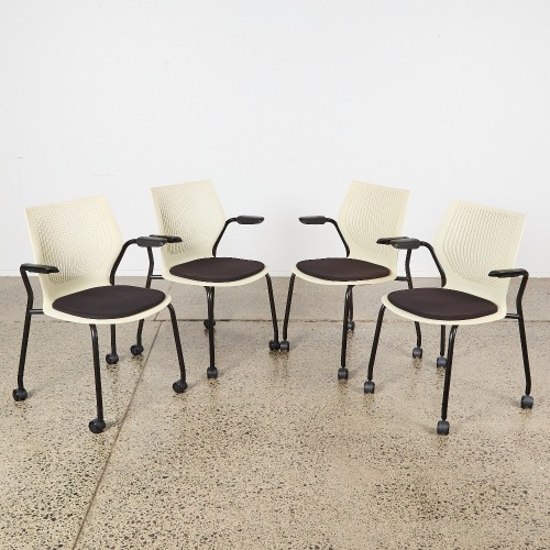 A Set of Four Beside Chairs by Knoll