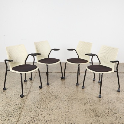 A Set of Four Beside Chairs by Knoll