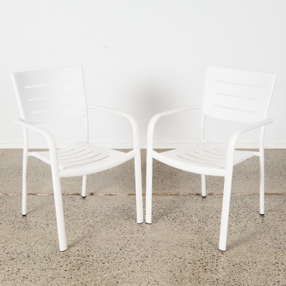 A Pair of Aluminium Bistro Chairs