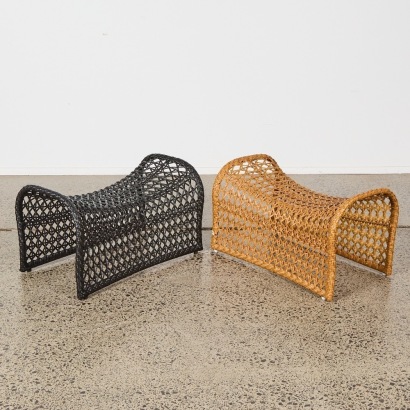 A Pair of Woven Stools