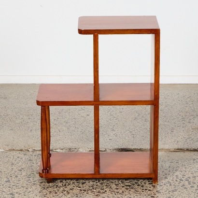 A Solid Wood Cube Side Table