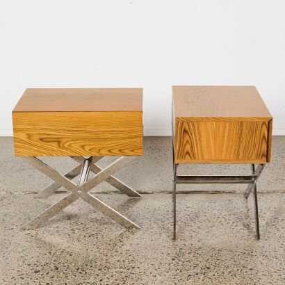 A Mid Century Walnut Night Stands