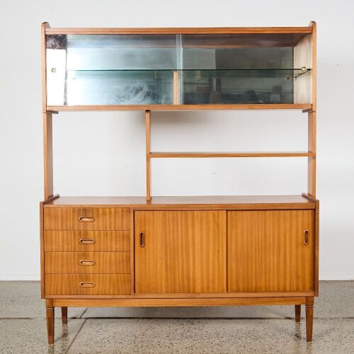 A Mid-Century Teak Glazed Cabinet