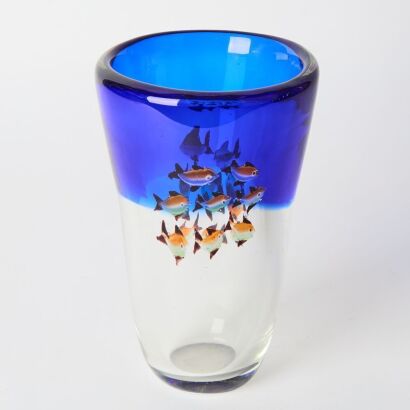 An Art Glass Fish Vase