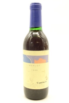 (1) 1986 Lincoln Vineyards Merlot, New Zealand, 375ml