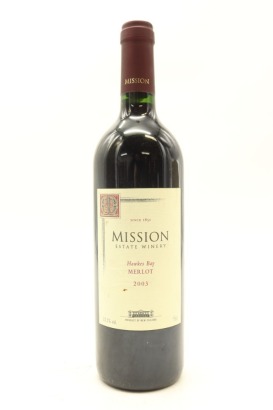 (1) 2003 Mission Estate Winery Merlot, Hawke's Bay