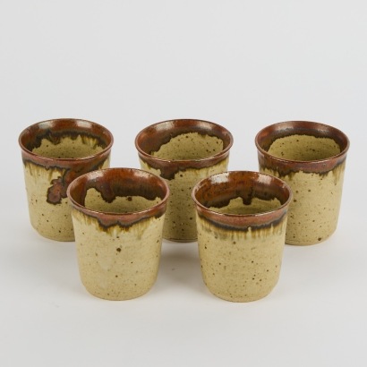 A Set of Five Tumblers by Bram and Rose Chapman, NZ
