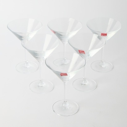A Set of Six Rona Martini Glasses