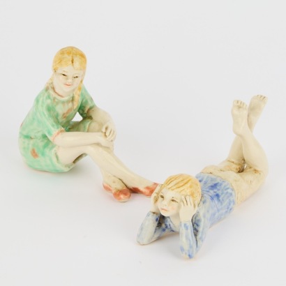 A Pair of Ceramic Figures by Dorothy Armstrong