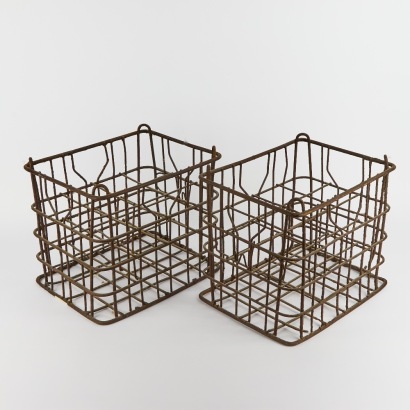 A Pair of Antique Storage Baskets From Vitrine