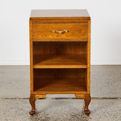 An Art Deco Oak Bedside Cabinet
