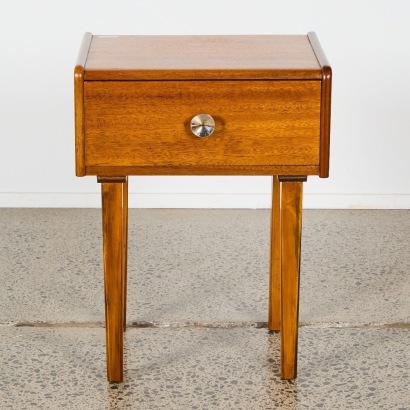 A Mid-Century Mahogany And Rimu Bedside Table