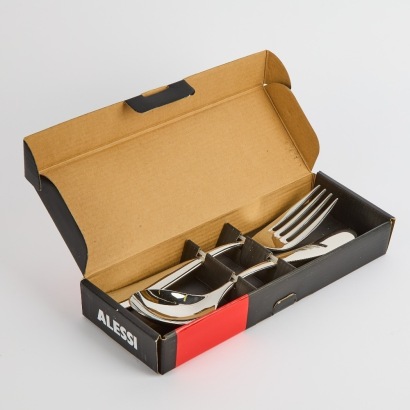 A boxed two piece Alessi Serving Set